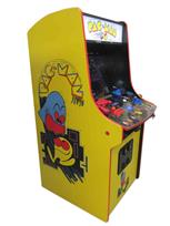 1006 2-player, blue buttons, red buttons, blue trackball, red trim, black trim, pac man